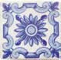 Cevica Provenza Dec. Flor Azul Prov. Blanco